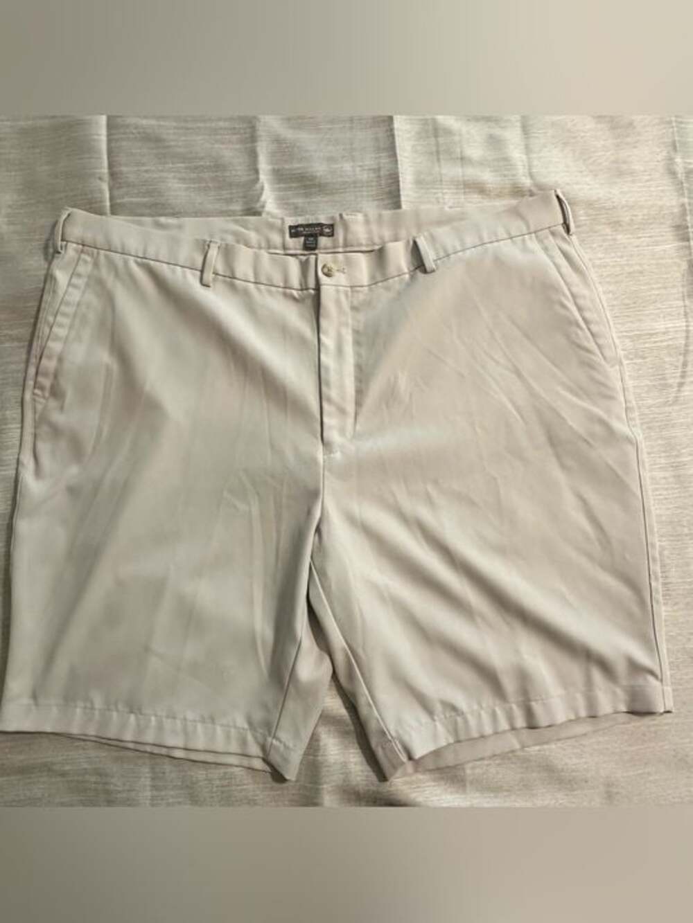 Peter Millar Light Tan Flat-Front Golf Shorts - Size 44